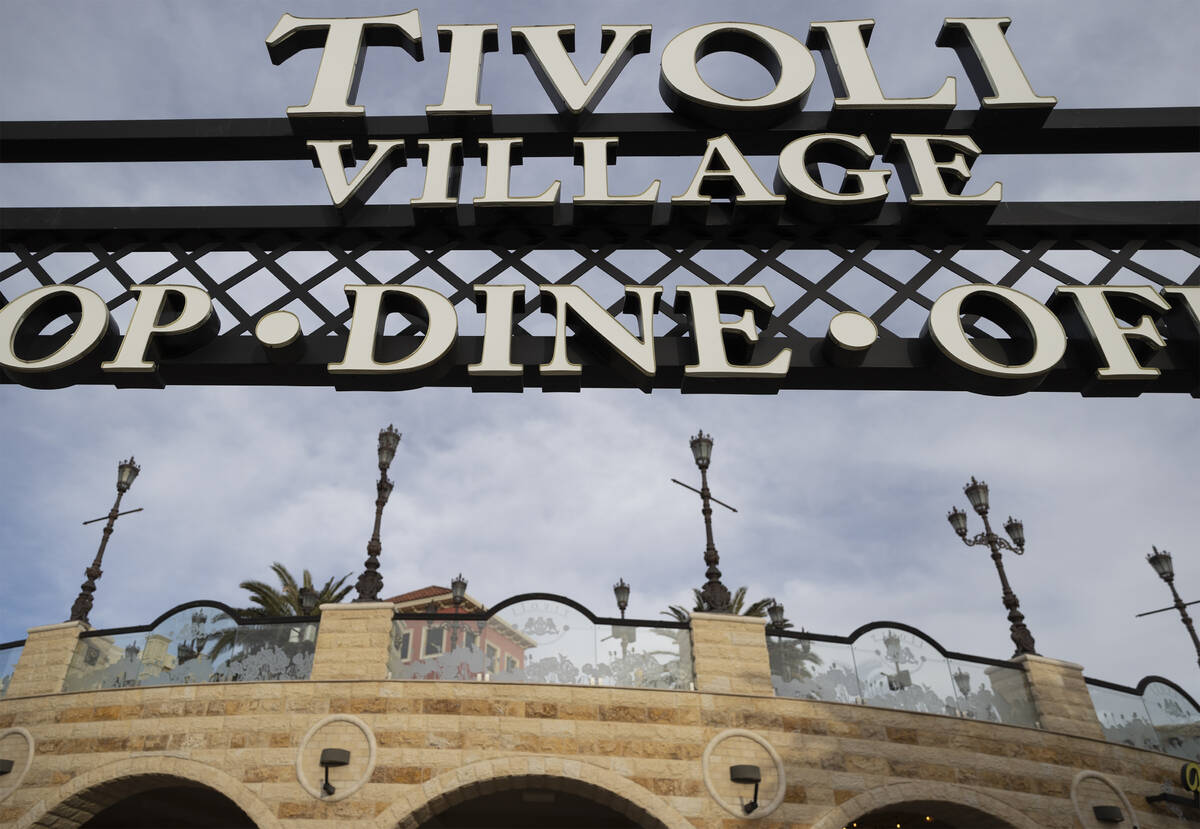 Tivoli Village on Monday, Jan. 10, 2022, in Las Vegas. (Benjamin Hager/Las Vegas Review-Journal ...