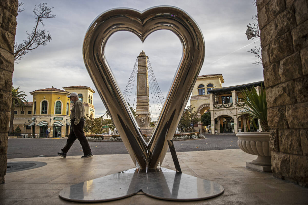 Tivoli Village on Monday, Jan. 10, 2022, in Las Vegas. (Benjamin Hager/Las Vegas Review-Journal ...