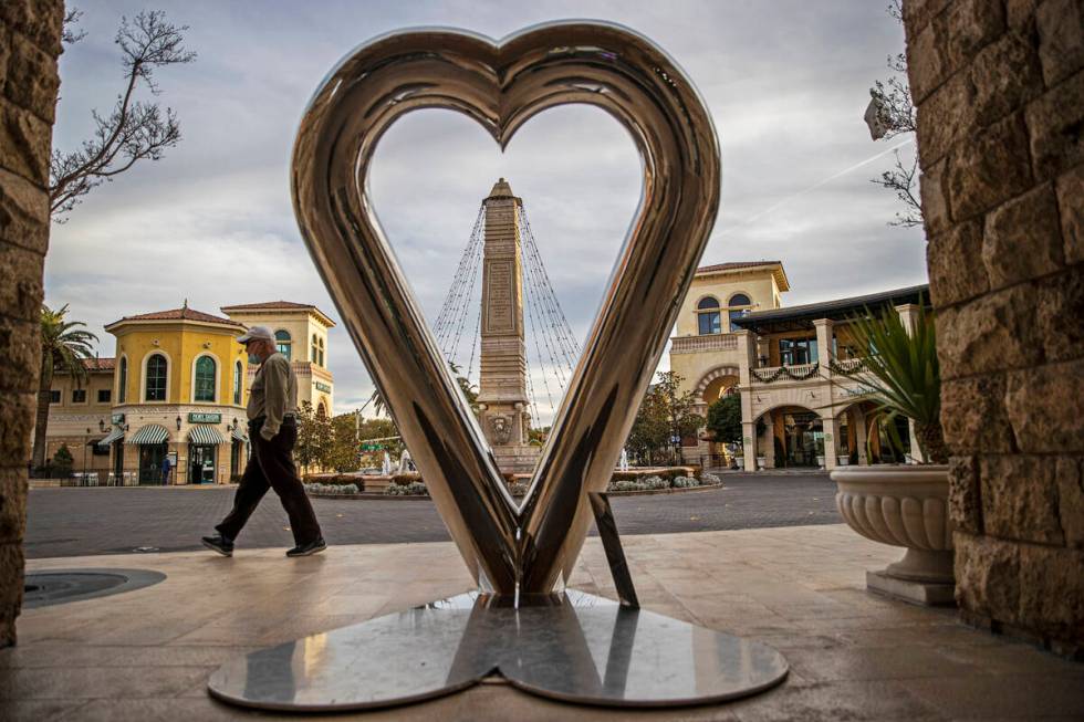 Tivoli Village on Monday, Jan. 10, 2022, in Las Vegas. (Benjamin Hager/Las Vegas Review-Journal ...