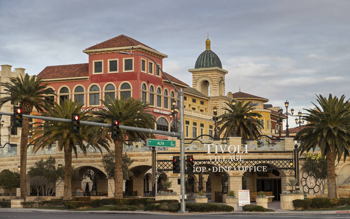 Tivoli Village on Monday, Jan. 10, 2022, in Las Vegas. (Benjamin Hager/Las Vegas Review-Journal ...