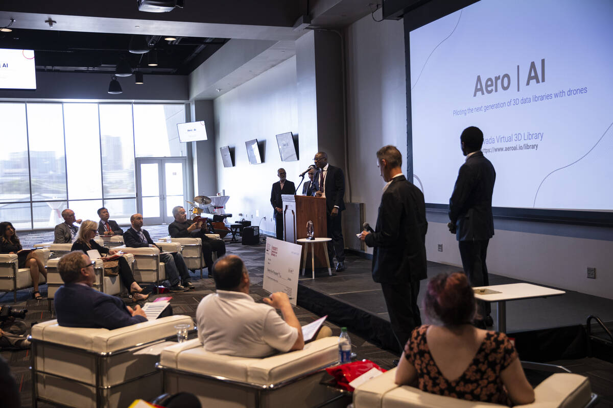 Members of Aero AI present during the inaugural President’s Innovation Challenge at UNLV ...