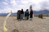 A group visits the Manzanar National Historic Site in California in 2002. (Las Vegas Review-Jou ...