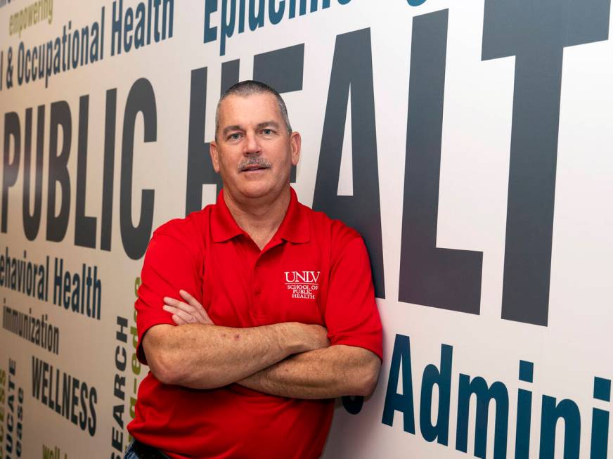 Shawn Gerstenberger, a dean of the School of Public Health at UNLV, poses for a photo on Friday ...