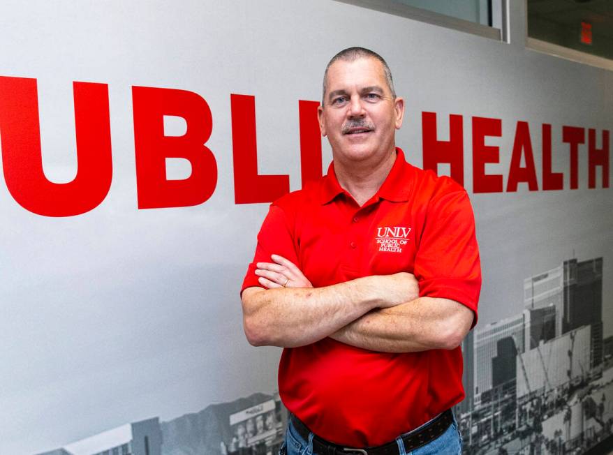 Shawn Gerstenberger, a dean of the School of Public Health at UNLV, poses for a photo on Friday ...