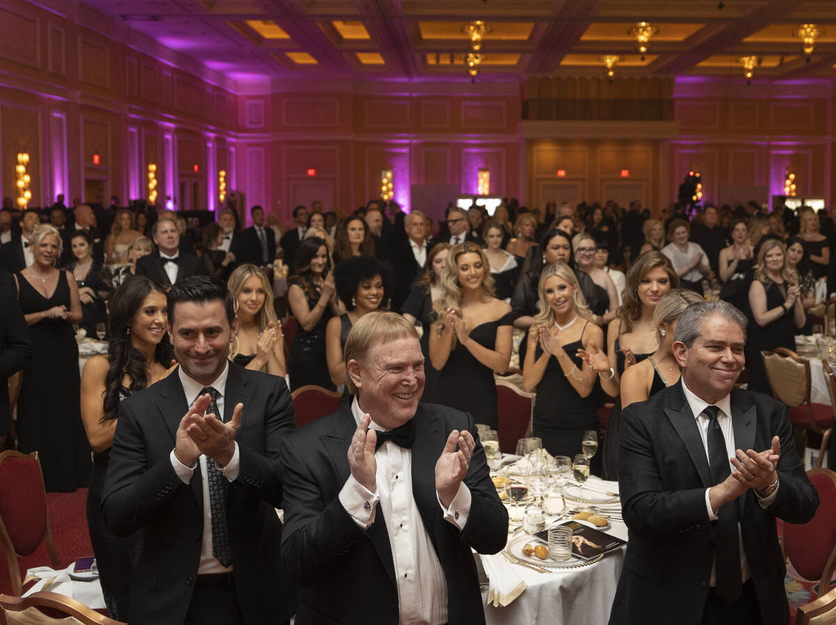 Raiders owner Mark Davis, front/middle, applauds Nevada Ballet Theatre’s 2022 “Wo ...