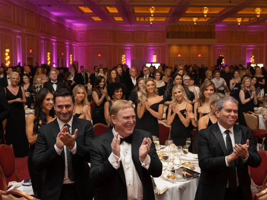 Raiders owner Mark Davis, front/middle, applauds Nevada Ballet Theatre’s 2022 “Wo ...