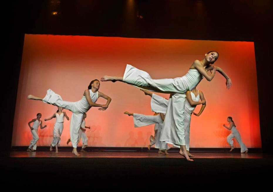 Academy of Nevada Ballet Theatre students perform during NBT’s 38th Annual Black & W ...