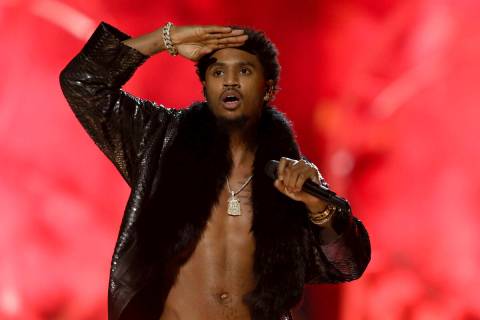 Trey Songz performs at the BET Awards at the Microsoft Theater in Los Angeles in June 2017. (Ph ...