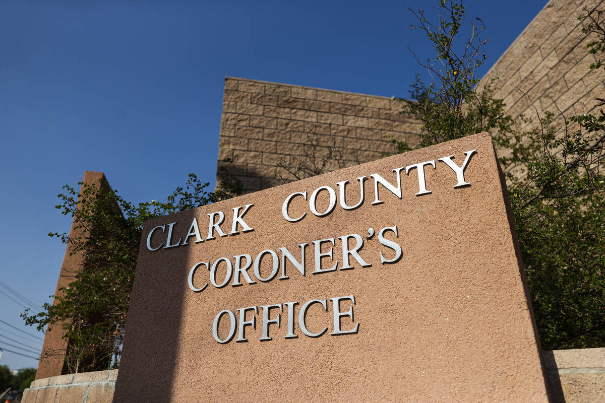 The Clark County Coroner’s office (Benjamin Hager/Las Vegas Review-Journal)