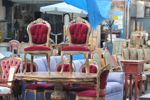 Older furniture is making a comeback and can be found at flea markets and estate sales. (Getty ...