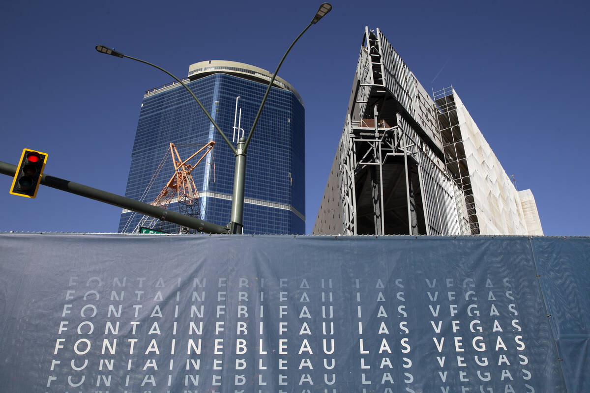 Fontainebleau Las Vegas on Wednesday, April 13, 2022, in Las Vegas. (Ellen Schmidt/Las Vegas Re ...