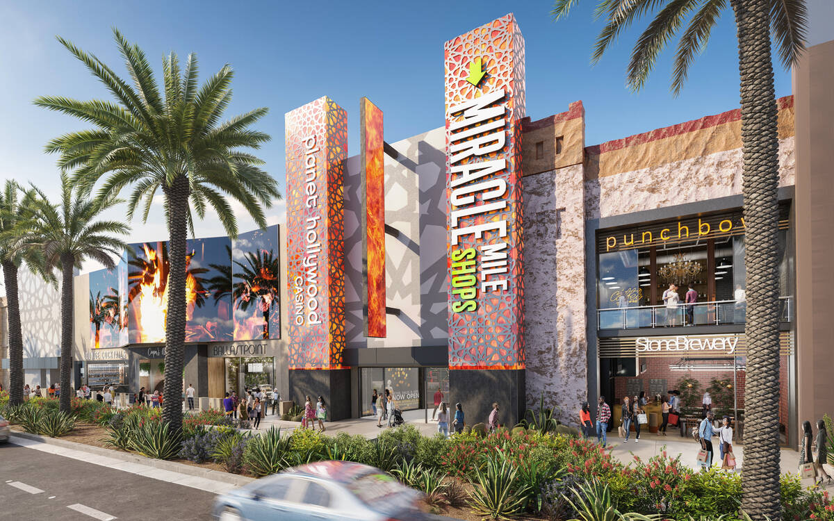 A rendering of the renovations coming to the Miracle Mile Shops at Planet Hollywood (Courtesy o ...