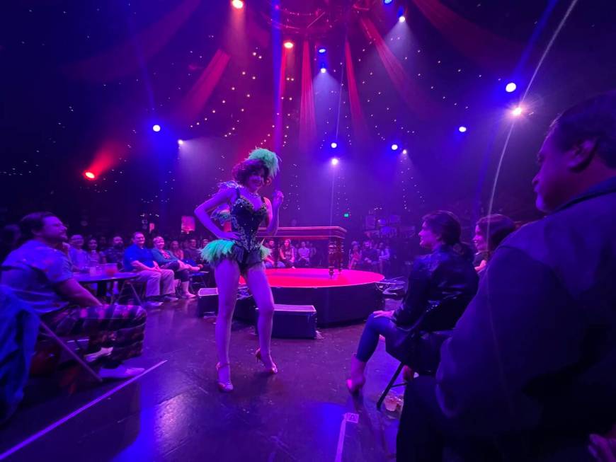 The Green Fairy, portrayed by Hazel Honeysuckle, is shown during "Absinthe's" 11th-anniversary ...