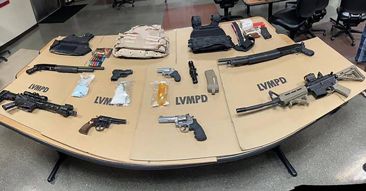 A car stop by police resulted in recovering four handguns, two rifles, two shotguns, 181 grams ...