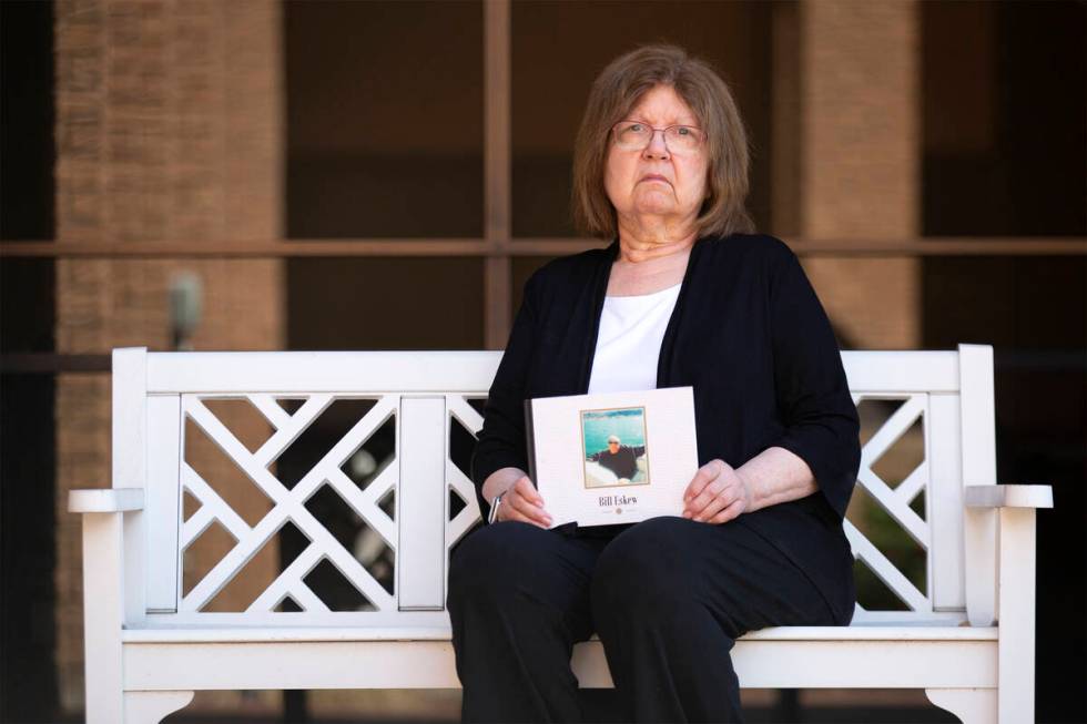 Sandy Eskew poses for a portrait at the Las Vegas Review-Journal office on Friday, April 15, 20 ...