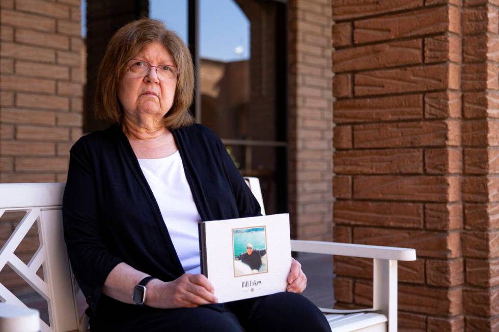 Sandy Eskew poses for a portrait at the Las Vegas Review-Journal office on Friday, April 15, 20 ...