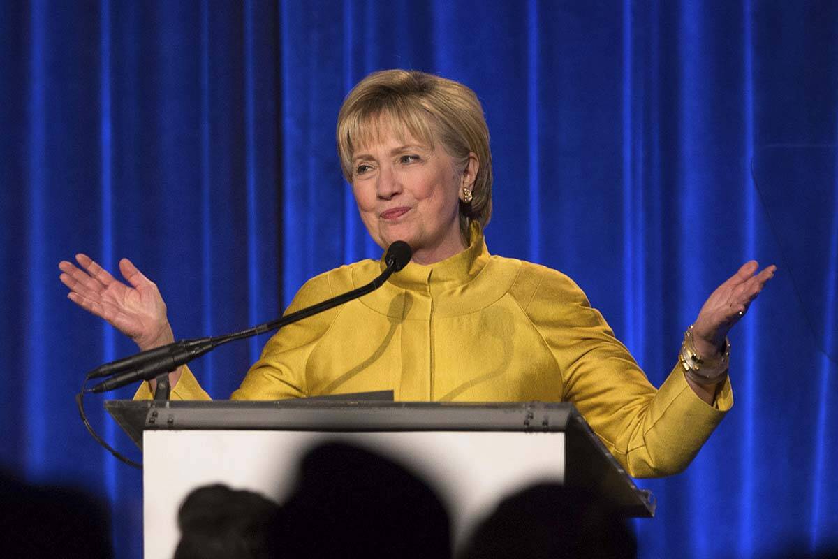 Hillary Clinton speaks in New York. (AP Photo/Kevin Hagen, File)