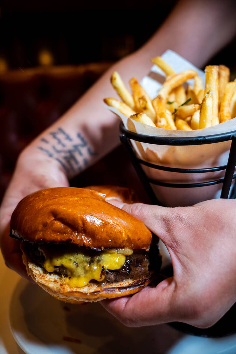 Old Homestead burger courtesy Old Homestead Steakhouse Caesars Palace