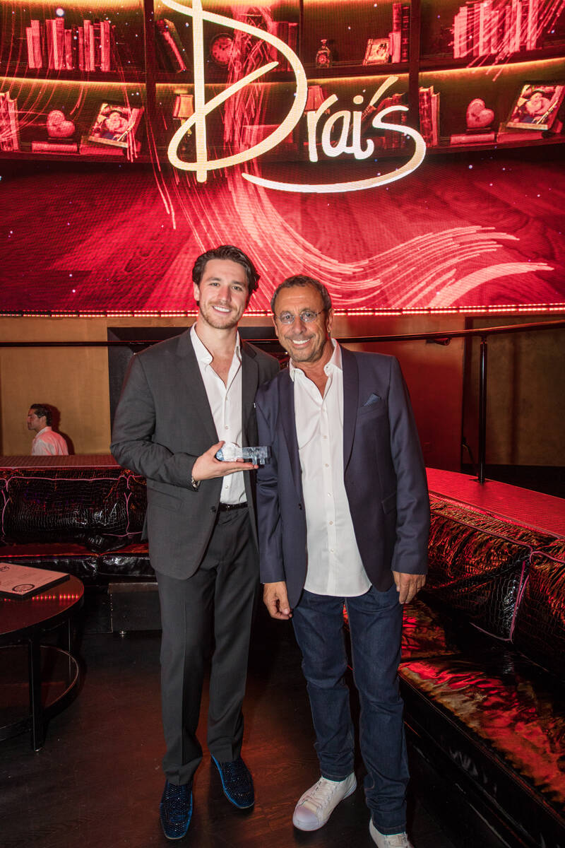 Victor Drai and his son, Dustin, celebrate the 20th anniversary of Drai's After Dark at The Cro ...