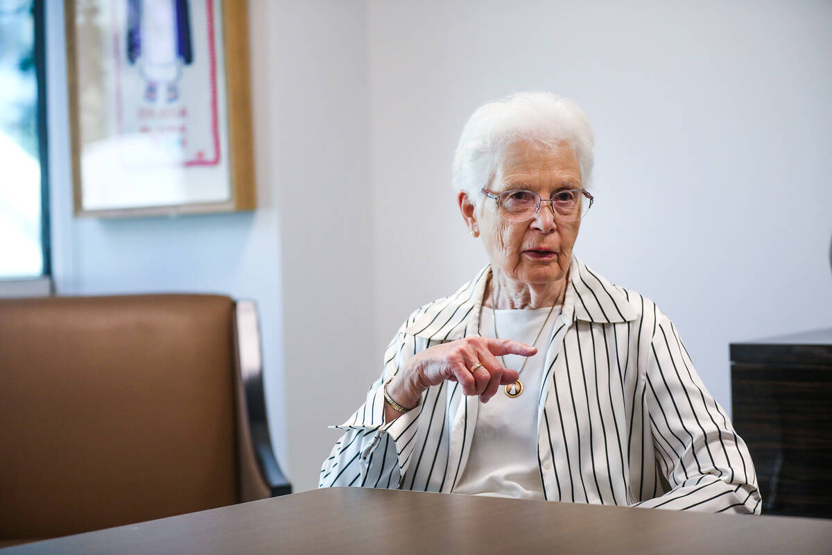 Sister Victoria Dalesandro speaks to the Review-Journal at Dignity Health’s original hos ...