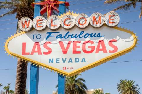 The Welcome to Fabulous Las Vegas sign on the Strip, in Las Vegas on Thursday, Sept. 3, 2020. ( ...