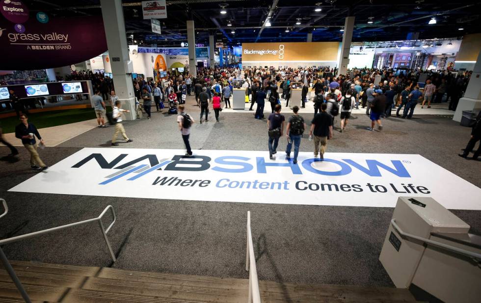 The NAB show is seen at the Las Vegas Convention Center in 2018. (Las Vegas Review-Journal)