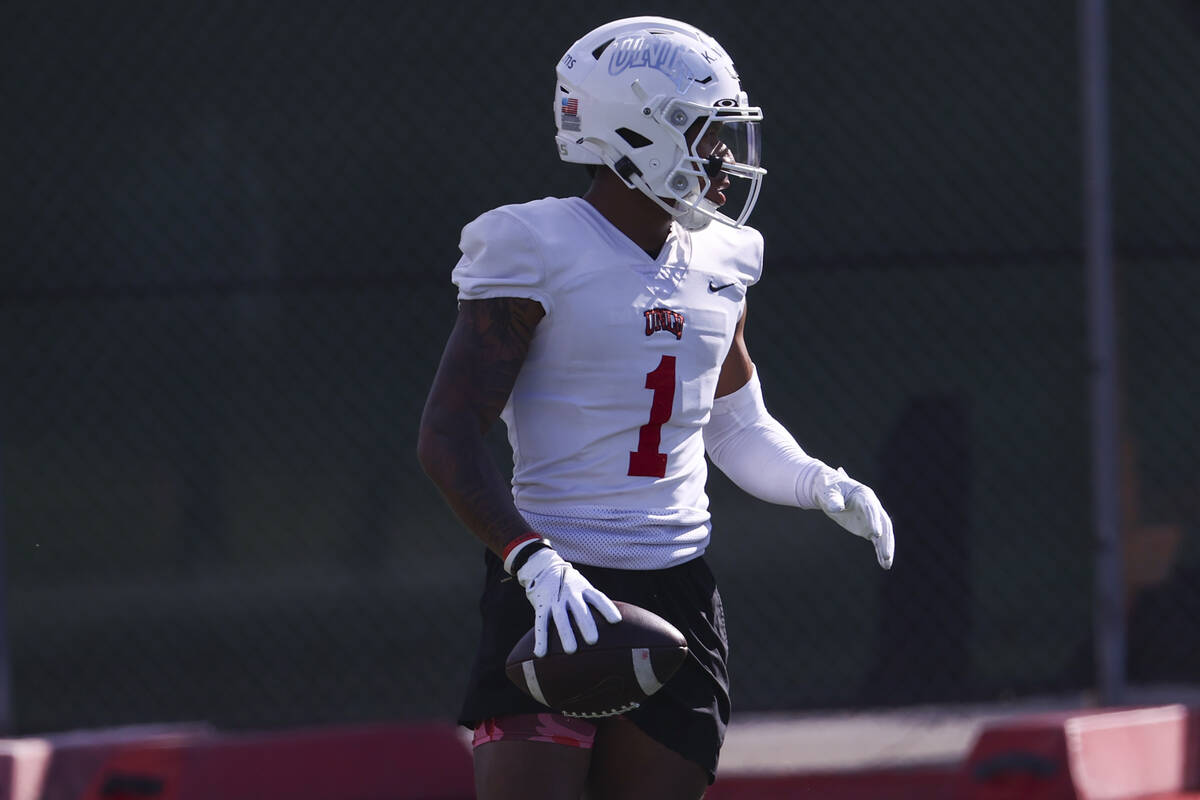 UNLV Rebels wide receiver Kyle Williams looks on during the first day of spring football practi ...