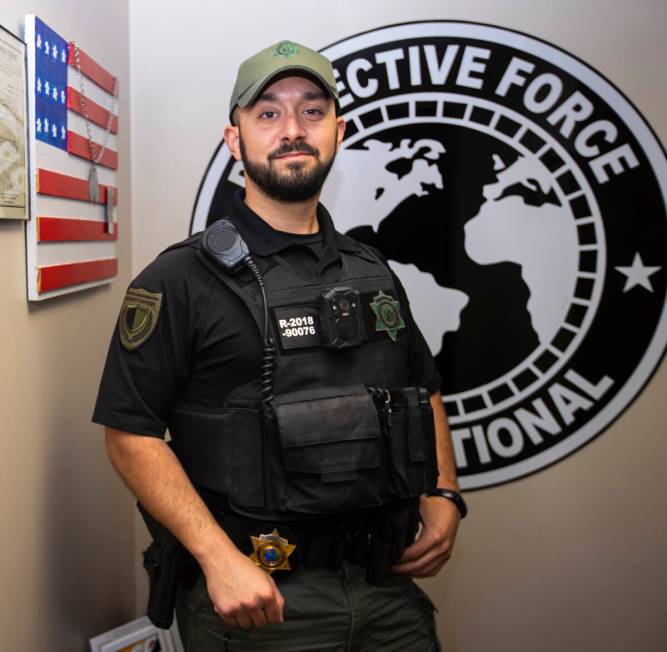 Jonathan Alvarez, CEO and co-founder of Protective Force International, poses for a portrait at ...