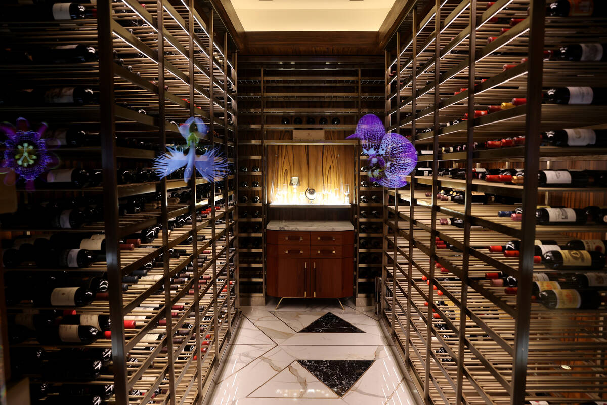 The wine cellar at fine dining restaurant Scotch 80 Prime at the Palms in Las Vegas Monday, Apr ...