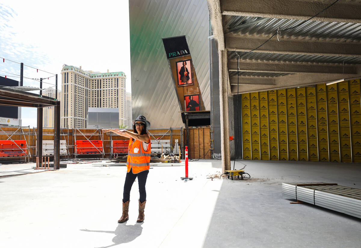 Assistant Project Manager Lori Morales leads a tour of the construction site of Project63, a ne ...