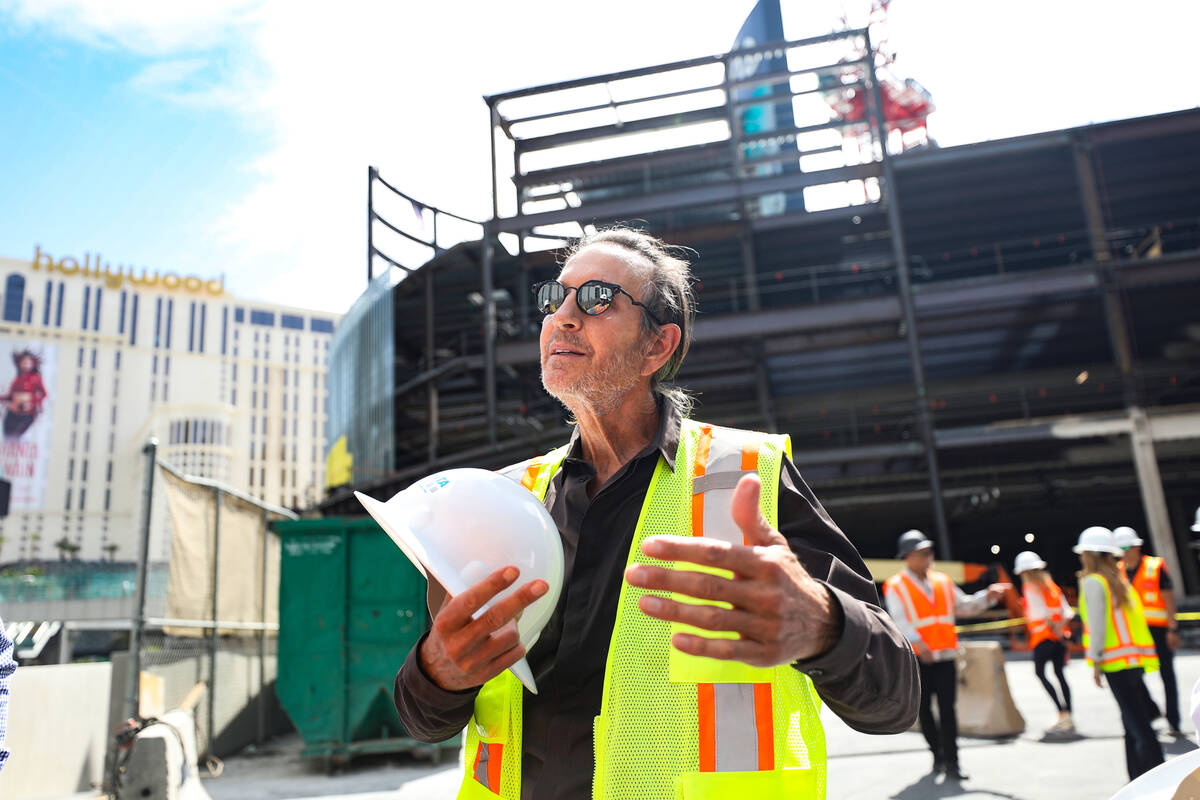 Developer Brett Torino speaks to the Review-Journal at the construction site of Project63, a ne ...