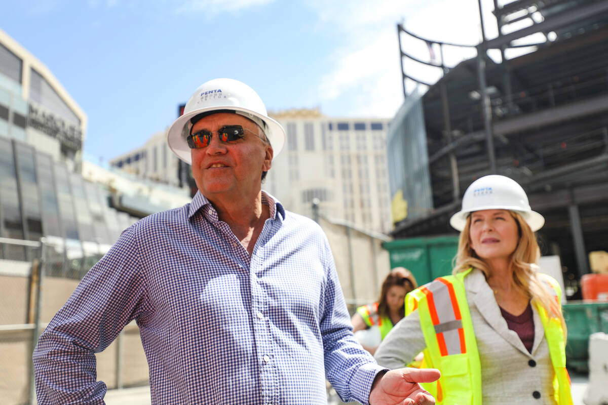 Developer Paul Kanavos speaks to the Review-Journal at the construction site of Project63, a ne ...