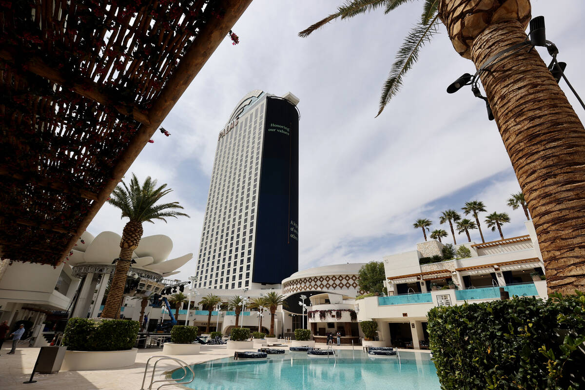 The pool at the Palms in Las Vegas Monday, April 25, 2022. The 766-room off-Strip resort is sch ...