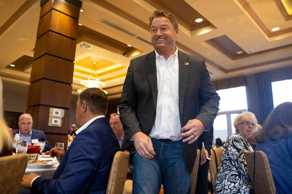 Former Nevada Senator Dean Heller participates during the Southern Hills Republican Women Guber ...