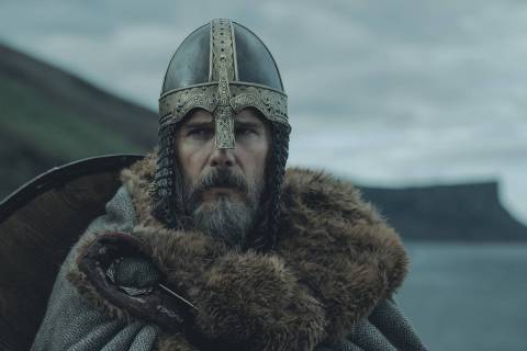 Ethan Hawke stars as King Aurvandil in director Robert Eggers’ Viking epic "The Northman," a ...