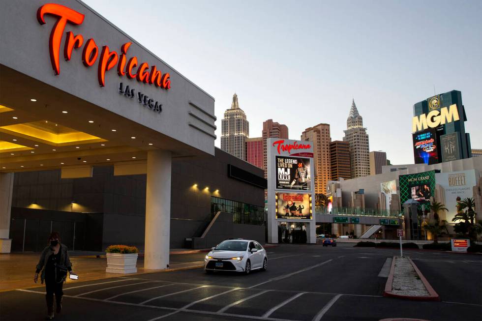 Tropicana Las Vegas on Wednesday, Jan. 26, 2022, in Las Vegas. (Ellen Schmidt/Las Vegas Review- ...