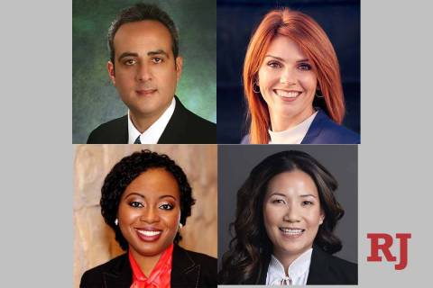 Clockwise from top left: William Gonzalez, Jessica Goodey, Tracy Hibbetts and Augusta Massey, c ...