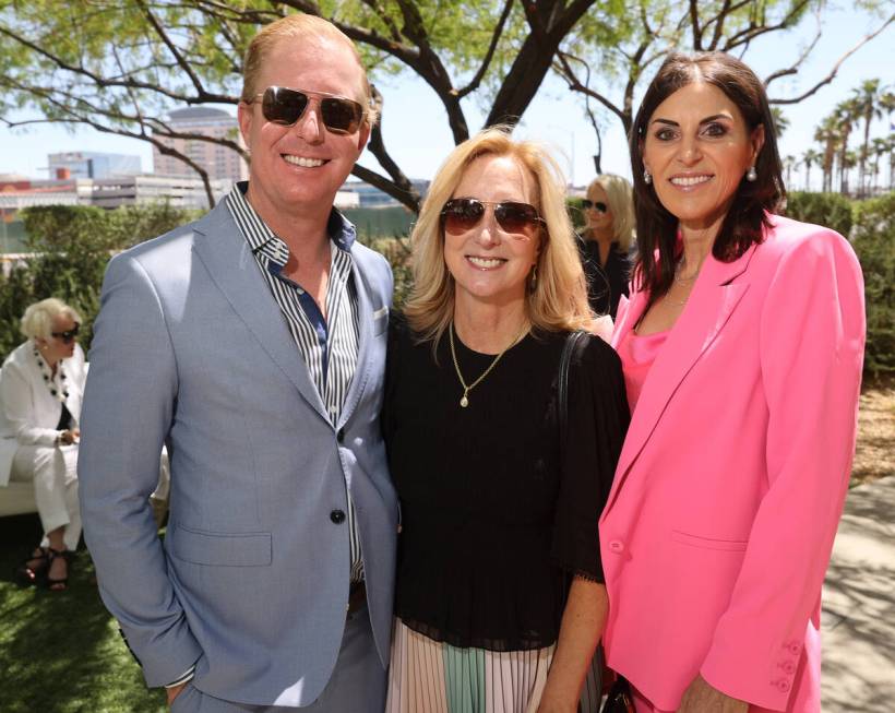 Ron Newman, from left, Susie Lukach and Victoria Otter, all of Las Vegas, during a Mother's Day ...