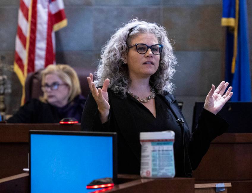 Defense attorney Monique McNeill delivers her closing argument during Wendell Melton’s murder ...