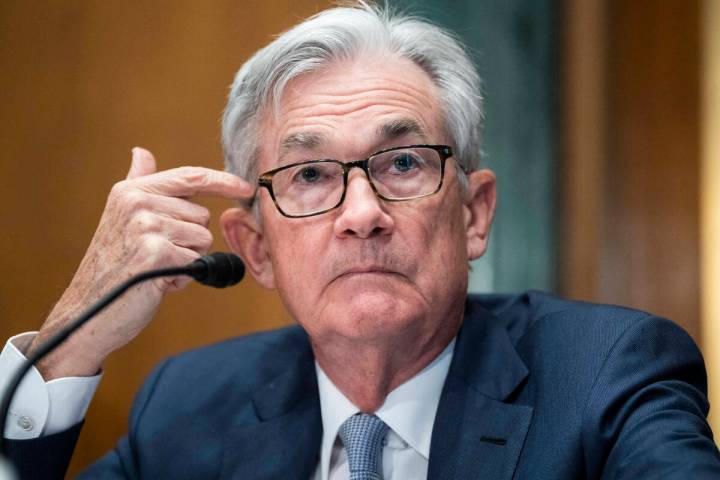 Federal Reserve Chairman Jerome Powell testifies before the Senate Banking Committee hearing, M ...