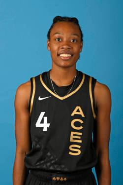 LAS VEGAS - MAY 02: Aisha Sheppard #4 of the Las Vegas Aces poses for a head shot during media ...