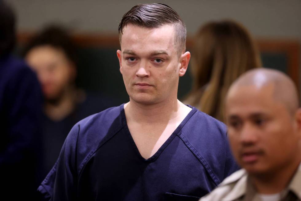 Brandon Toseland, 35, appears in court at the Regional Justice Center in Las Vegas on Thursday, ...