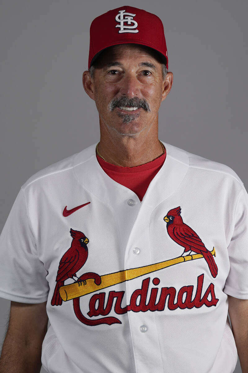 This is a 2022 photo of Mike Maddux of the St. Louis Cardinals baseball team. This image reflec ...