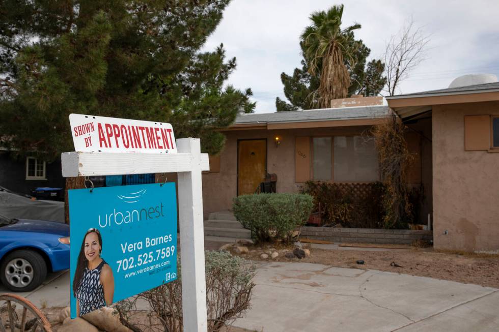 A home is for sale in the Huntridge neighborhood on Thursday, May 5, 2022, in Las Vegas. (Ellen ...