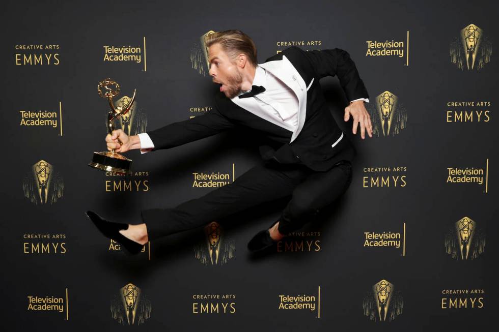 Derek Hough, winner of the Emmy for outstanding choreography for variety or reality programming ...