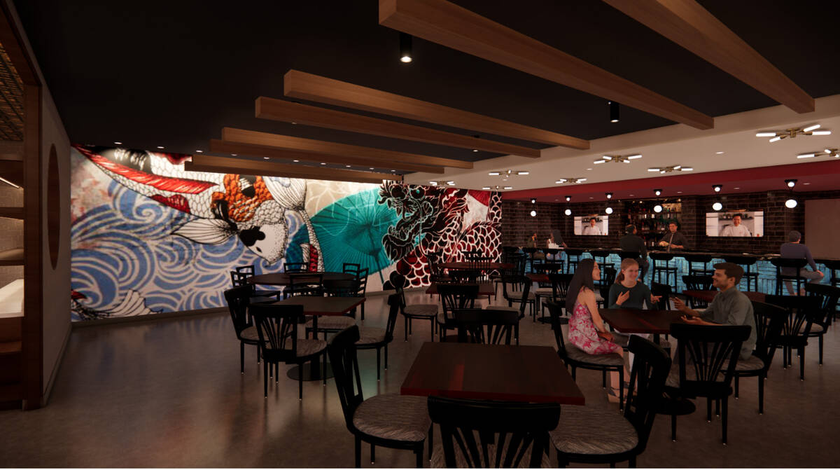 A rendering of the dining room of M.Y. Asia, the first Las Vegas restaurant from celebrated che ...