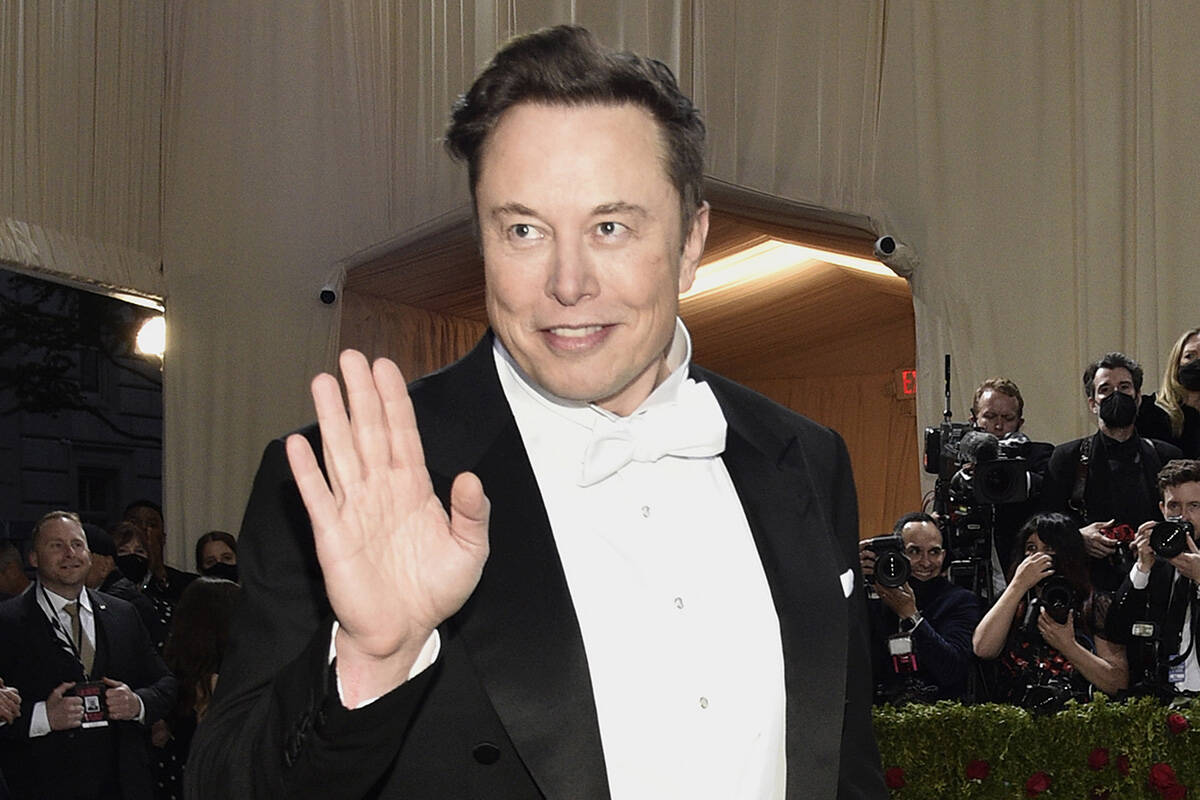 FILE - Elon Musk attends The Metropolitan Museum of Art's Costume Institute benefit gala celebr ...