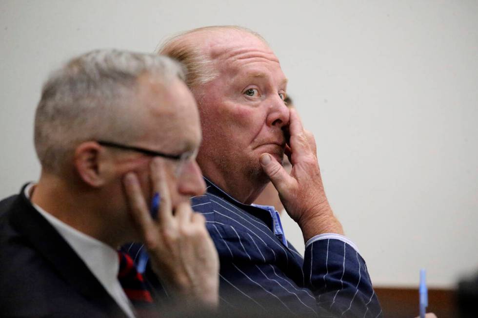 Celebrity chef Mario Batali listens during testimony at Boston Municipal Court on the second da ...