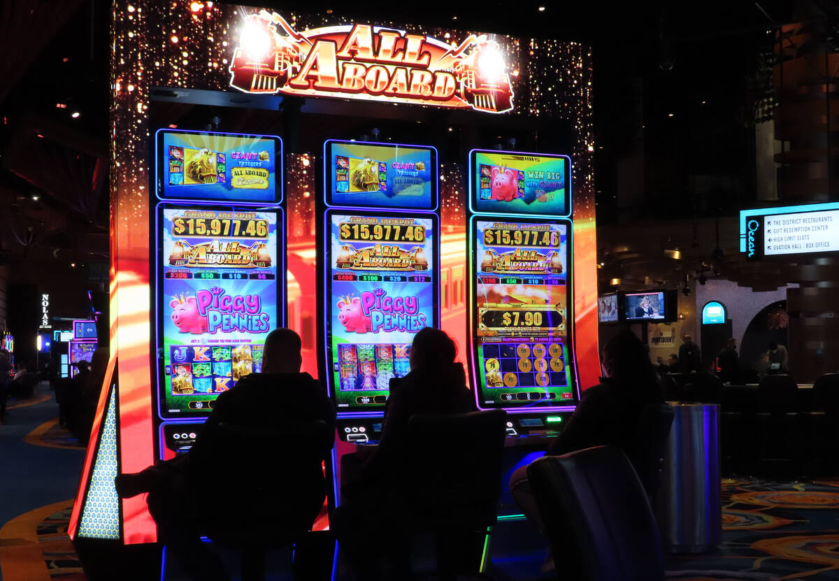Gamblers play slot machines at the Ocean Casino Resort in Atlantic City, N.J., Feb. 10, 2022. T ...