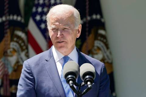 President Joe Biden speaks at an event on lowering the cost of high-speed internet in the Rose ...